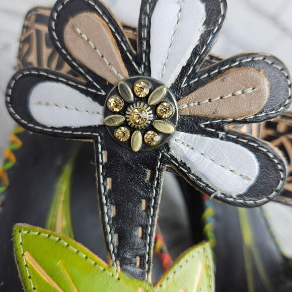 Elite By Corkys Flower Colorful Woven Strap Wedge Heel Sandals Womens 7 - Picture 12 of 16